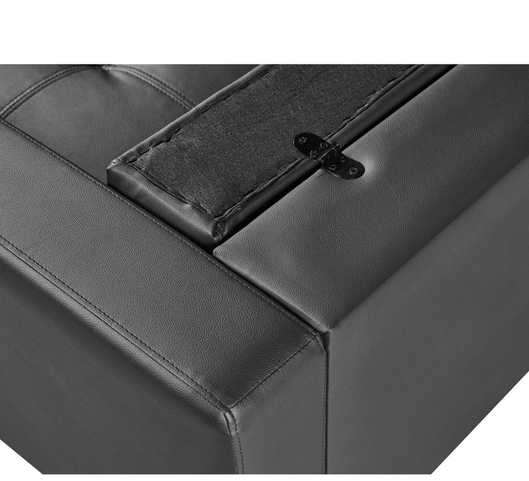Madison 5 Seater Black PU Leather Lounge Suite
