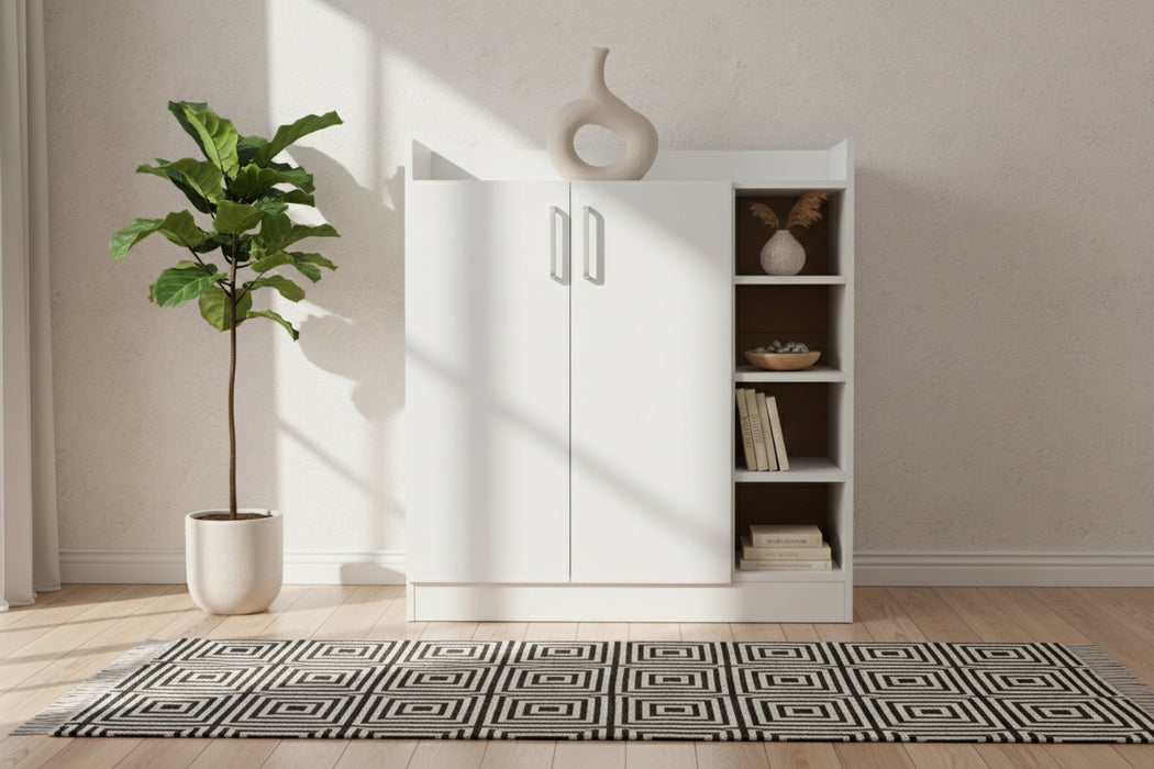 Fern Shoe Cabinet Black or White