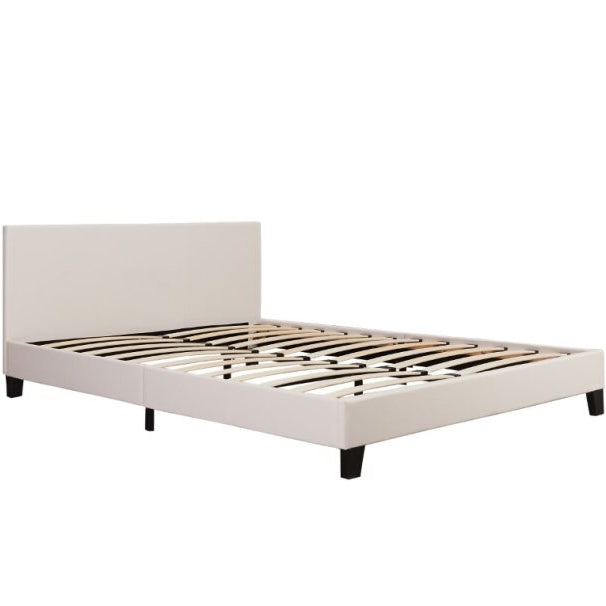 White Monaco Faux Leather Bed