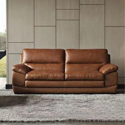3 Piece Set Cavallo Soft Seat Lounge in Leather Tan
