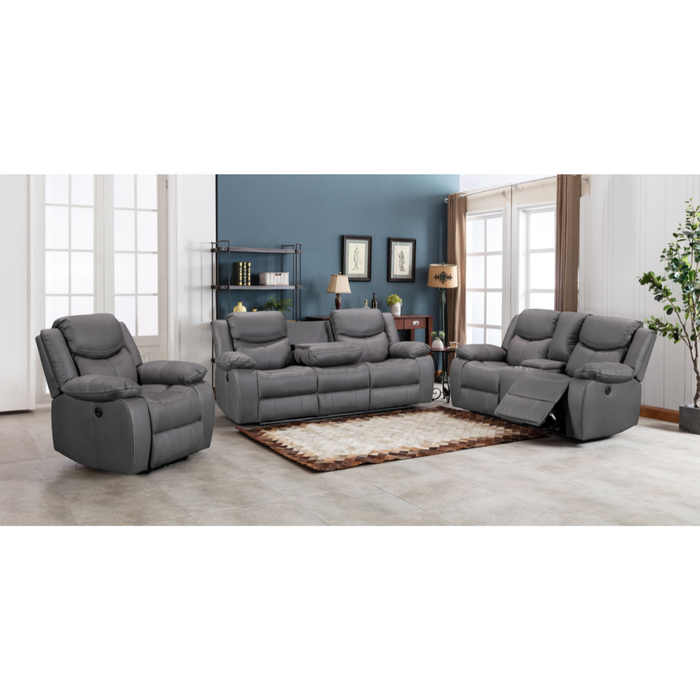 Urbania Armchair Power Recliner with USB Charger, Charcoal