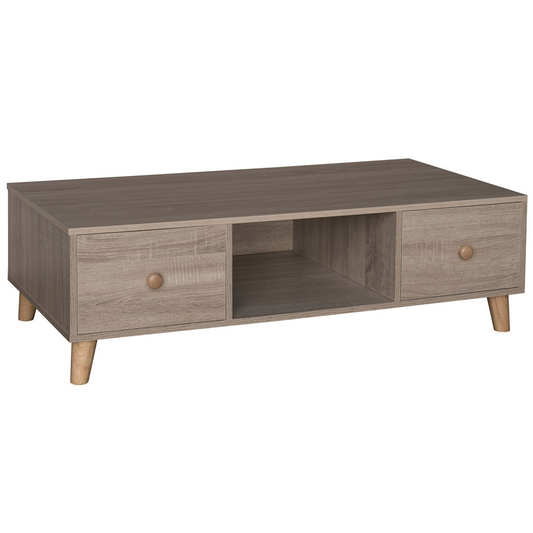 Acacia Coffee Table with 2 Drawers 118cm x 59cm