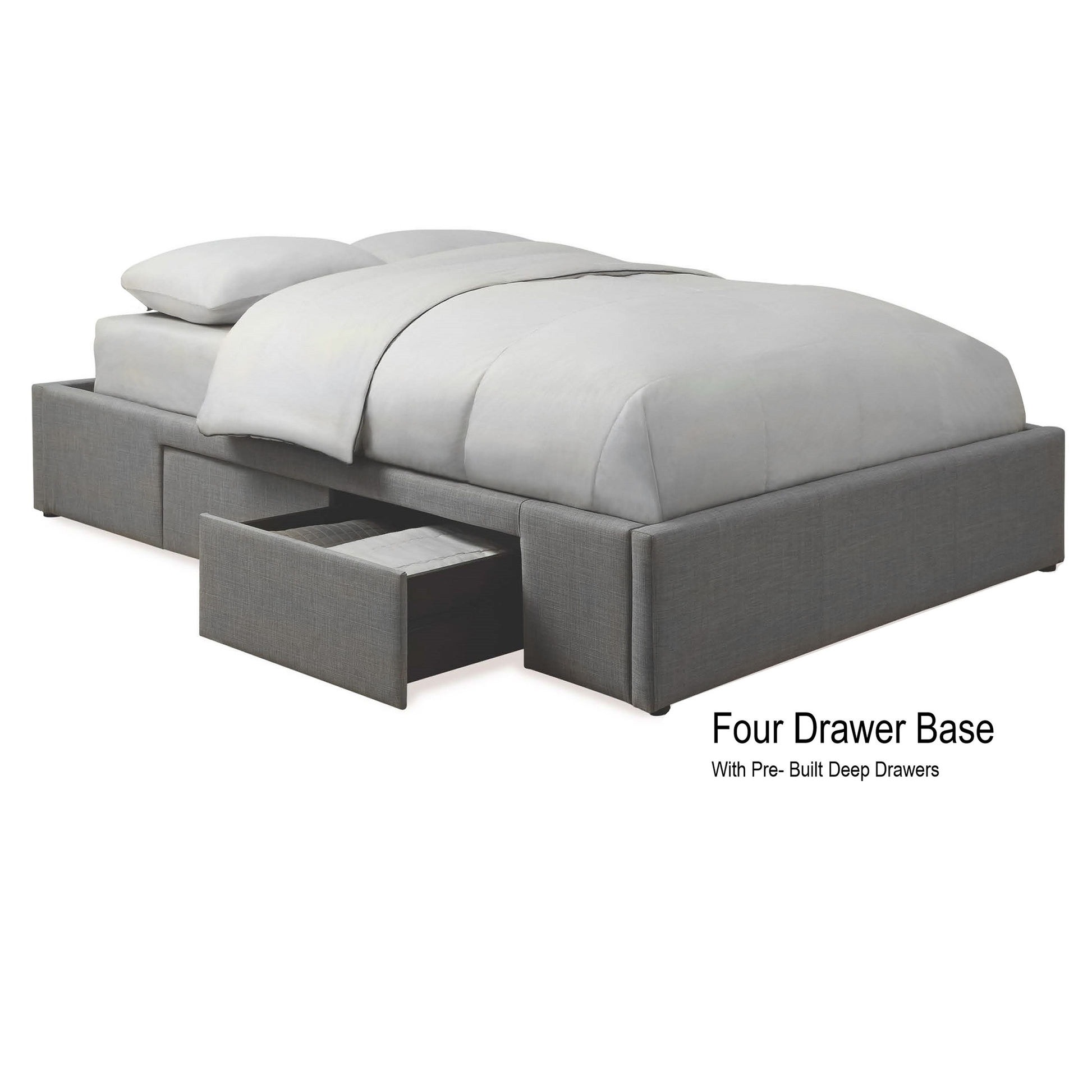 Brooklyn Bed Base with 4 Drawers Lj Bedding and Furnitures