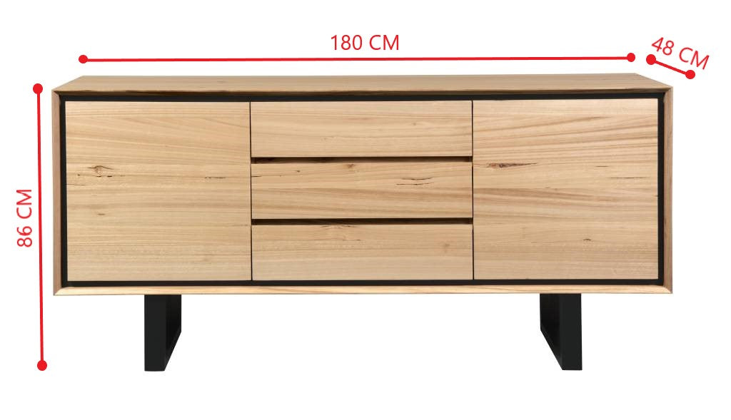 Avalon 2 Door And 3 Drawers Sideboard - Natural