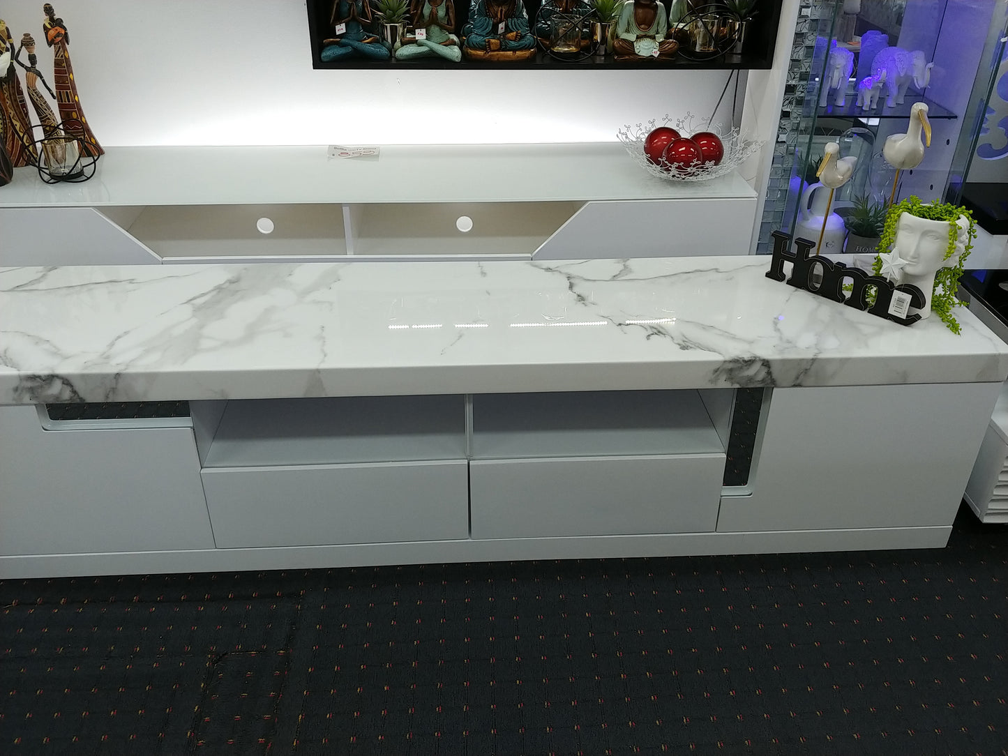 Castle Tv Stand  with 2 Drawers 200cm