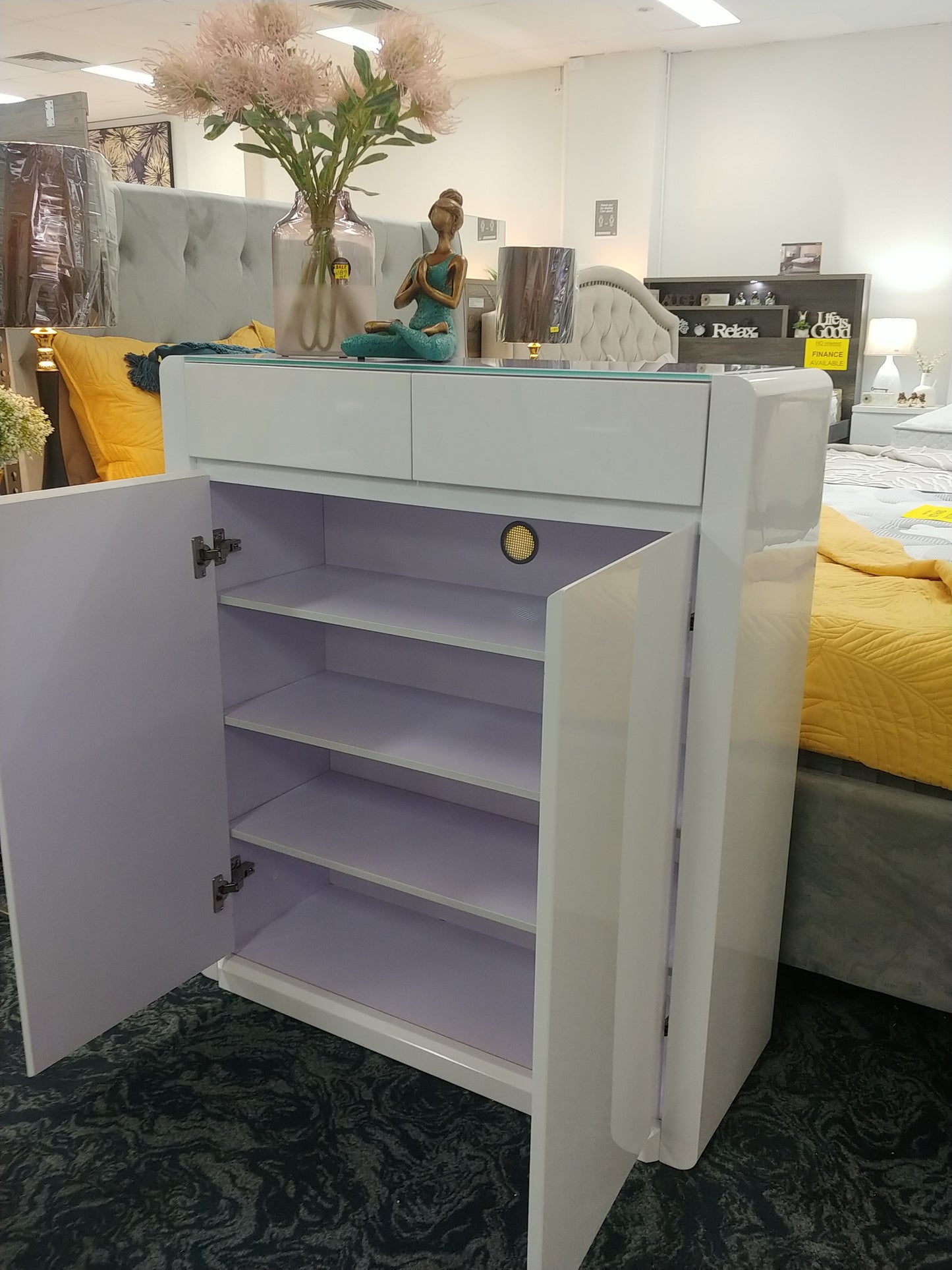 Kosta Shoe Cabinet With 2 Drawers