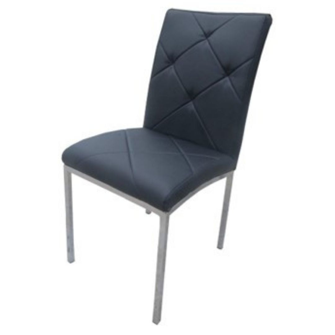 Black Morgan Faux Leather Dining Chair