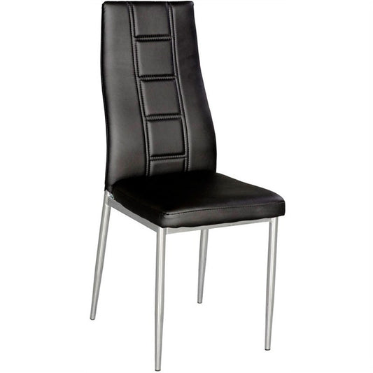 Narellan Faux Leather Chair, Black