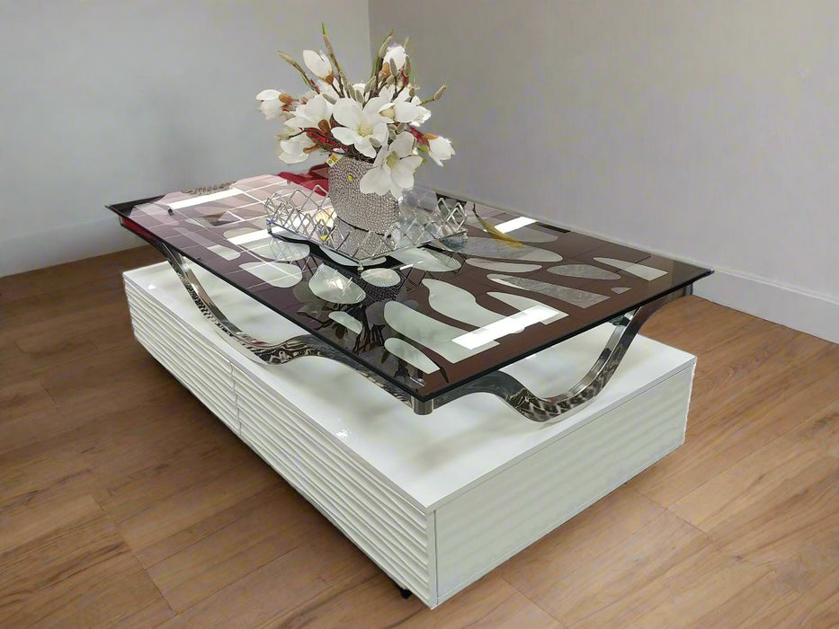 Rosie Coffee Table with 4 Drawers 130 x 70cm