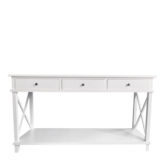 Hampton 3 Drawers Console Table White 150cm