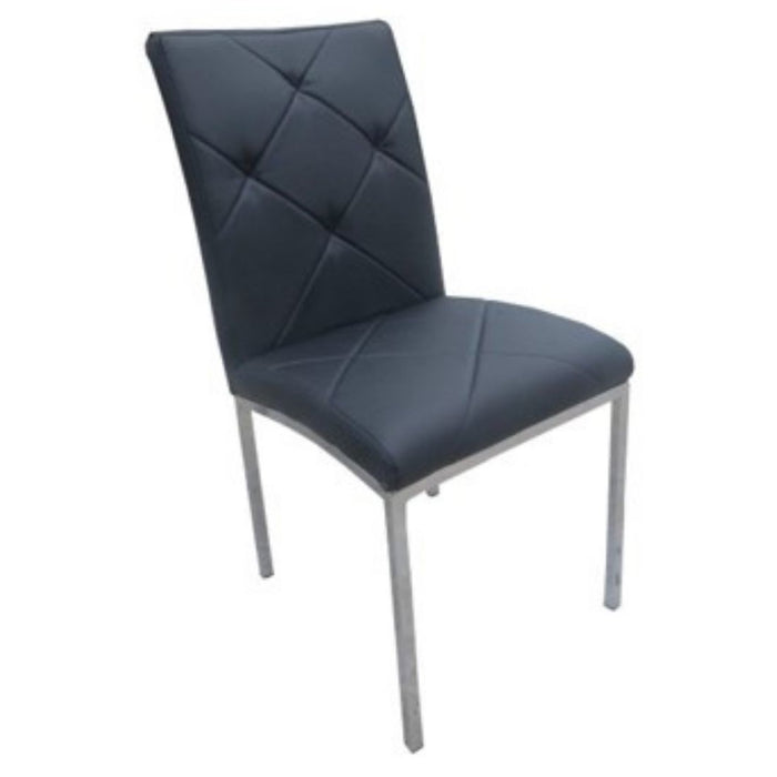 Black Morgan Faux Leather Dining Chair