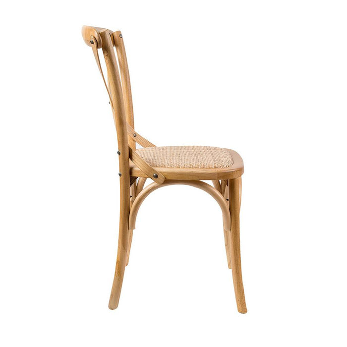 Tartan Dining Cross Back Chair Oak