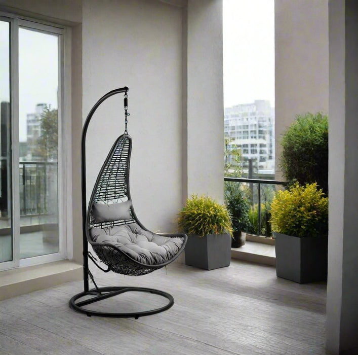 Lobo Outdoor Hanging Chair, Grey